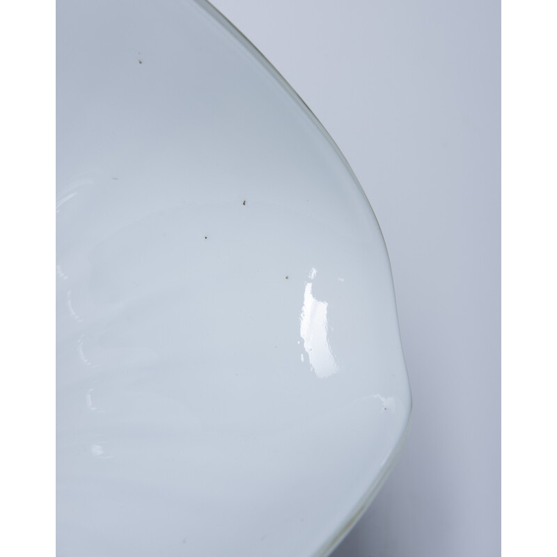 Lampe de table vintage en verre de Murano blanc pour Venini, 1970