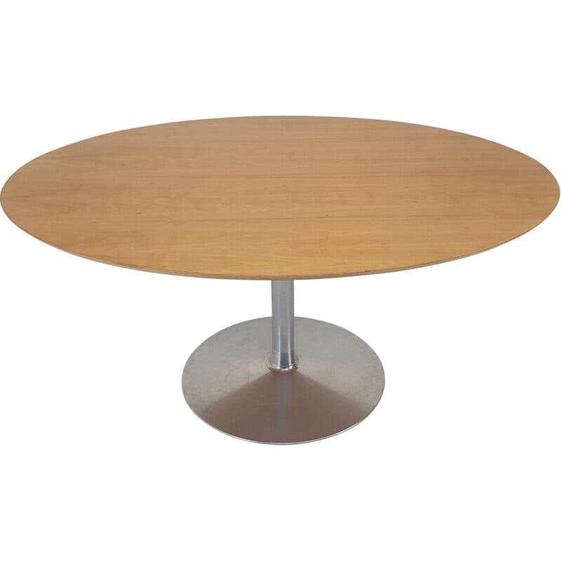 Vintage oval dining table by Pierre Paulin for Artifort