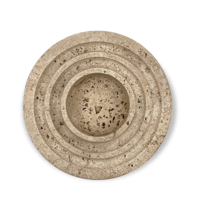 Vintage ashtray in travertine by Cerri Nestore, Italy 1970s