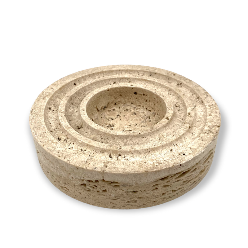 Vintage ashtray in travertine by Cerri Nestore, Italy 1970s