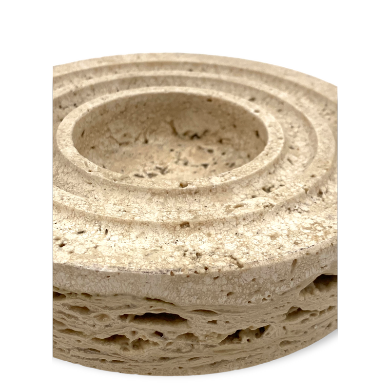 Vintage ashtray in travertine by Cerri Nestore, Italy 1970s