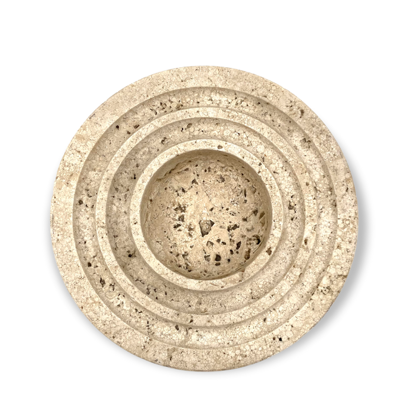 Vintage ashtray in travertine by Cerri Nestore, Italy 1970s