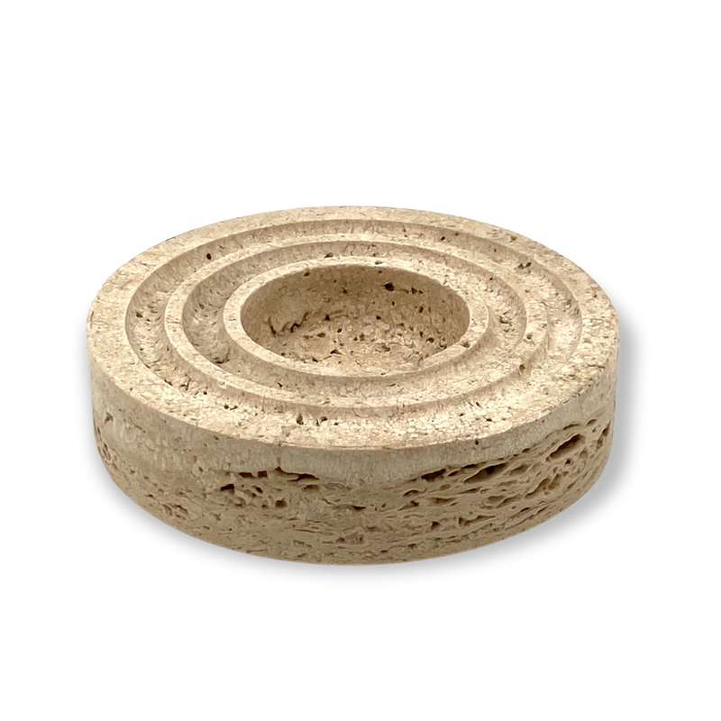 Vintage ashtray in travertine by Cerri Nestore, Italy 1970s