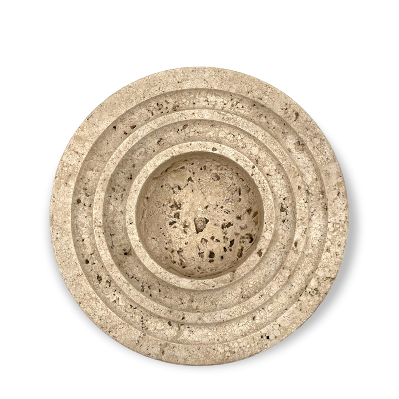 Vintage ashtray in travertine by Cerri Nestore, Italy 1970s