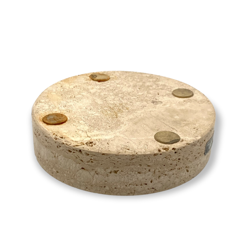 Vintage ashtray in travertine by Cerri Nestore, Italy 1970s