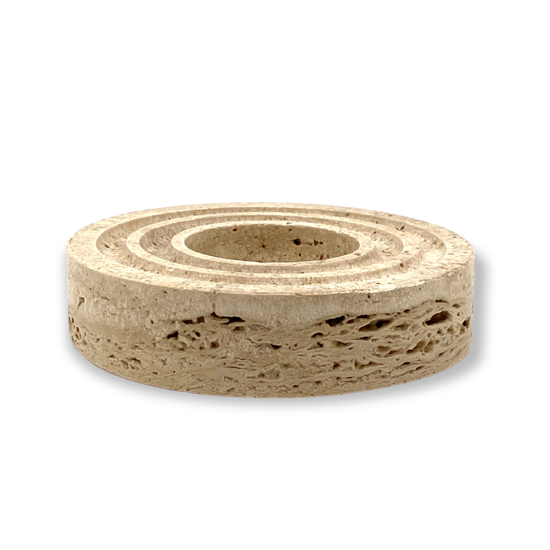 Vintage ashtray in travertine by Cerri Nestore, Italy 1970s