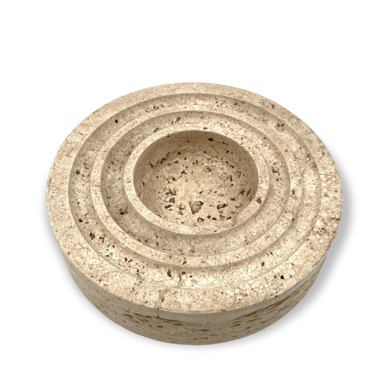 Vintage ashtray in travertine by Cerri Nestore, Italy 1970s