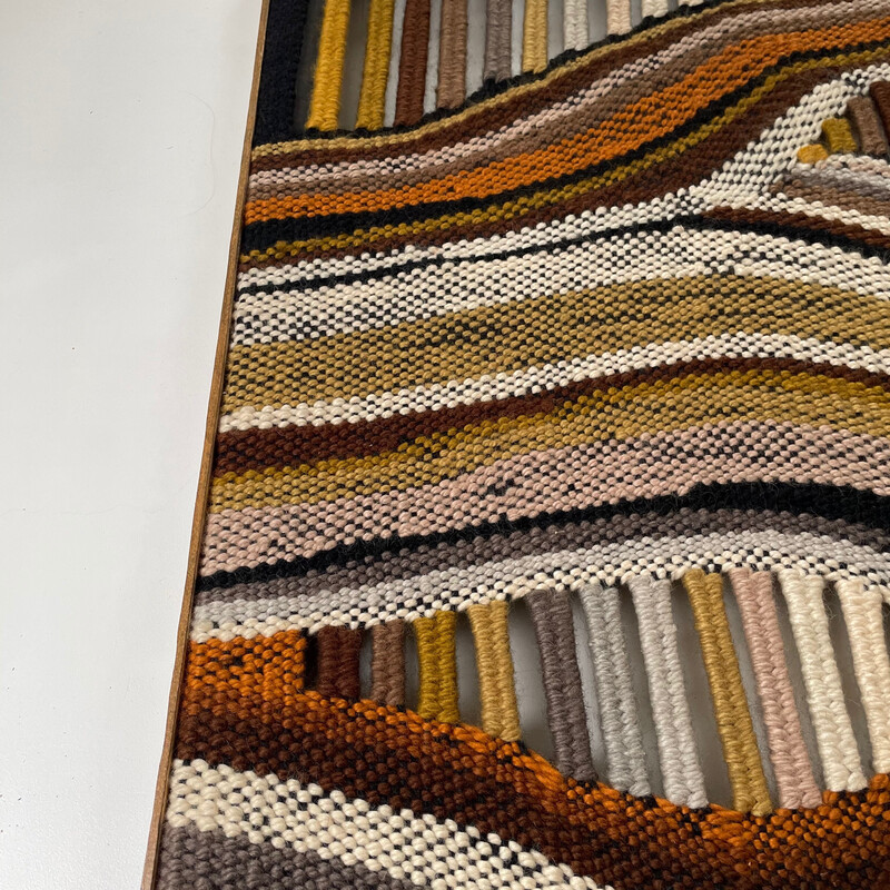 Alfombra de pared de lana vintage de K.H. Kaeppel para Tisca Tapestry, Alemania años 70