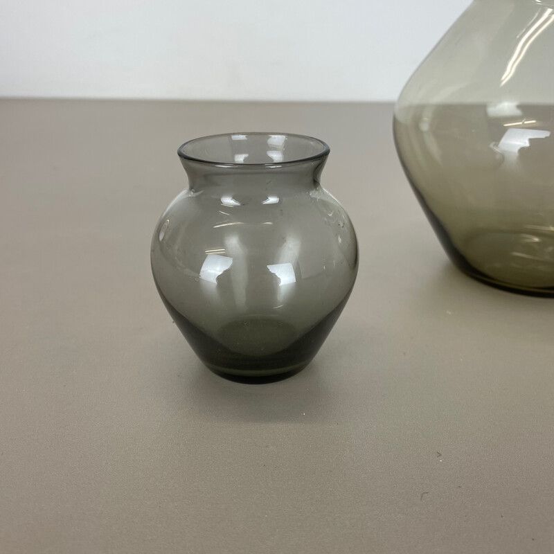 Ensemble de 3 vases vintage en turmaline par Wilhelm Wagenfeld pour Wmf, Allemagne 1960