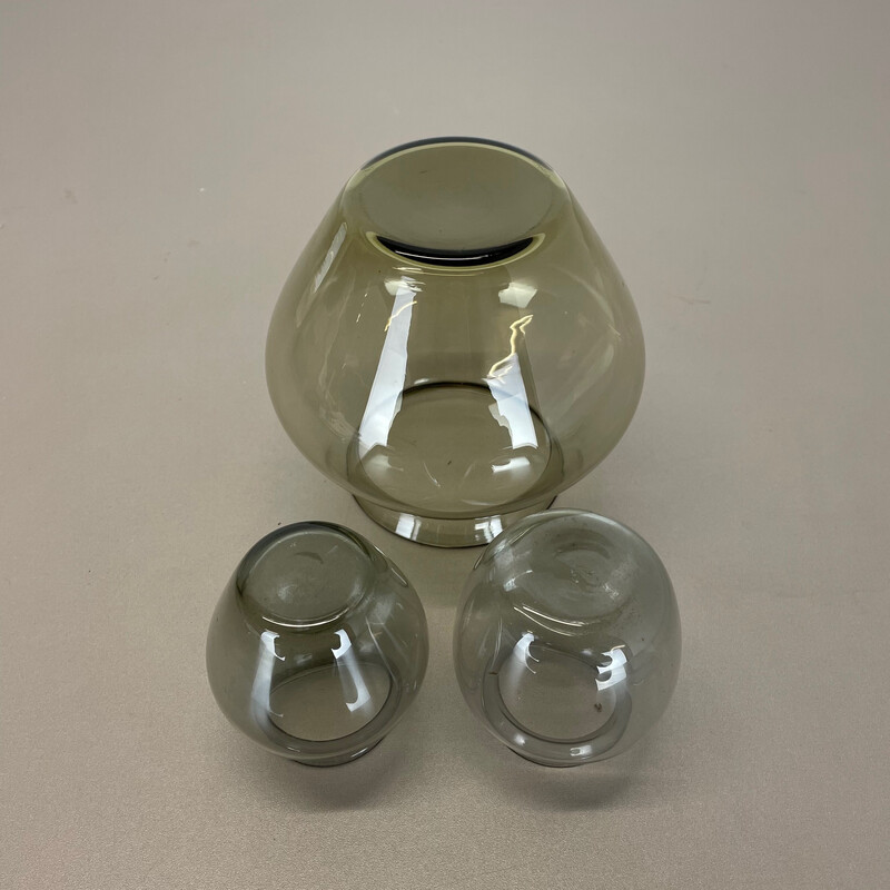 Set of 3 vintage turmaline vases by Wilhelm Wagenfeld for Wmf, Germany 1960s