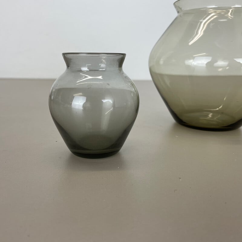 Conjunto de 3 vasos de turmalina vintage de Wilhelm Wagenfeld para Wmf, Alemanha nos anos 60