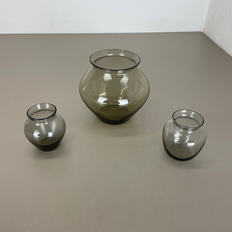 Set of 3 vintage turmaline vases by Wilhelm Wagenfeld for Wmf, Germany 1960s