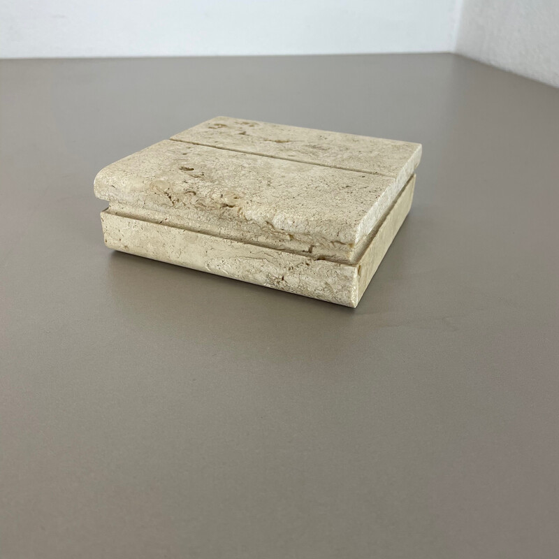 Vintage travertine storage box by Fratelli Mannelli, Italy 1970s