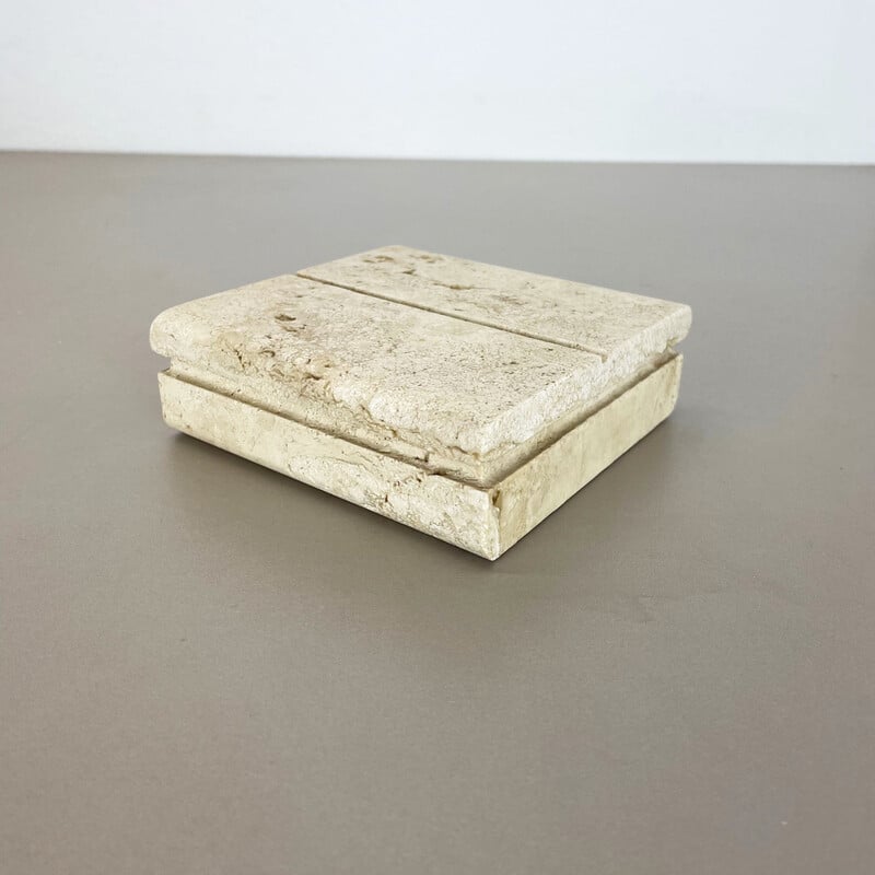 Vintage travertine storage box by Fratelli Mannelli, Italy 1970s