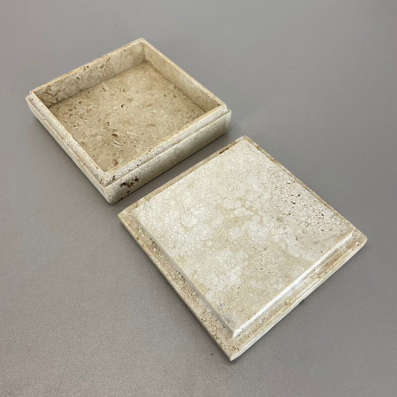 Vintage travertine storage box by Fratelli Mannelli, Italy 1970s