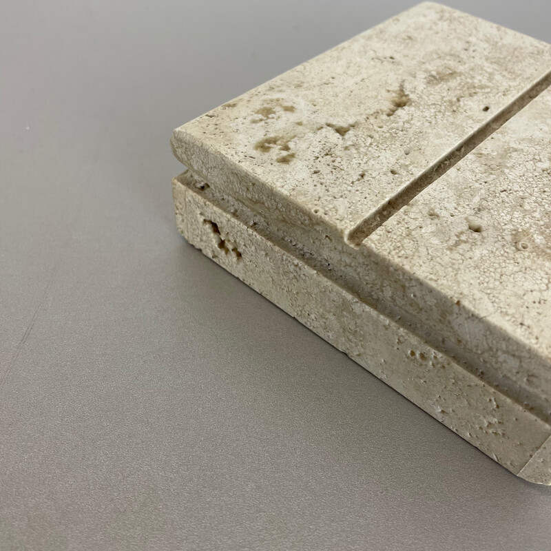 Vintage travertine storage box by Fratelli Mannelli, Italy 1970s