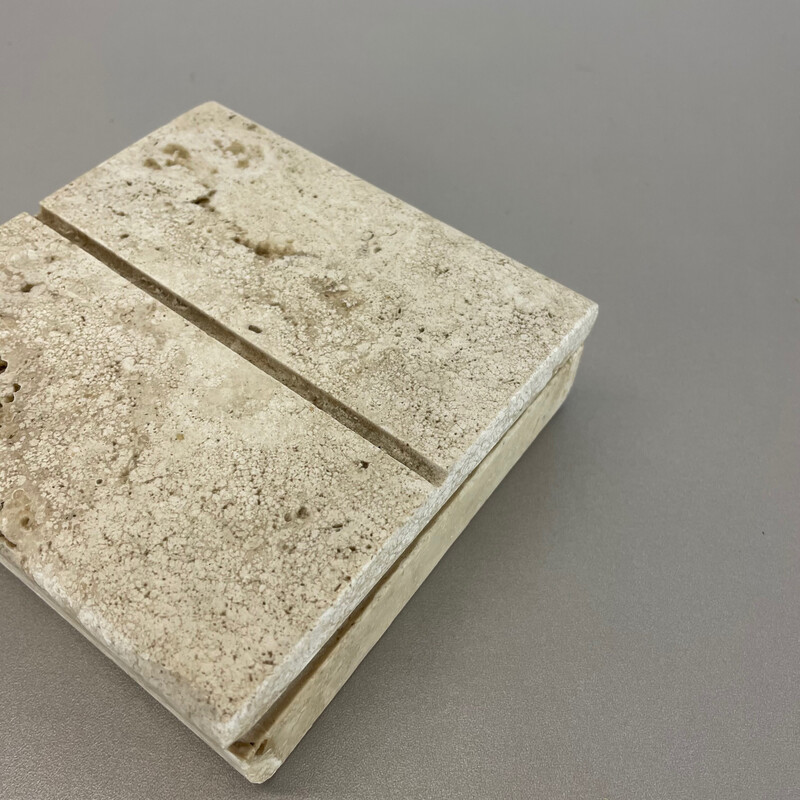 Vintage travertine storage box by Fratelli Mannelli, Italy 1970s