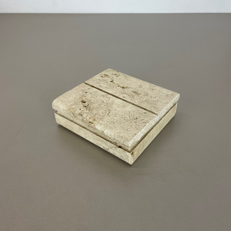 Vintage travertine storage box by Fratelli Mannelli, Italy 1970s