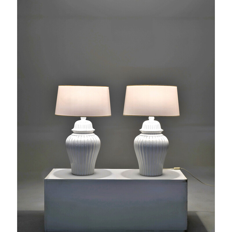 Pair of vintage lamps by Tommaso Barbi, Italy 1970