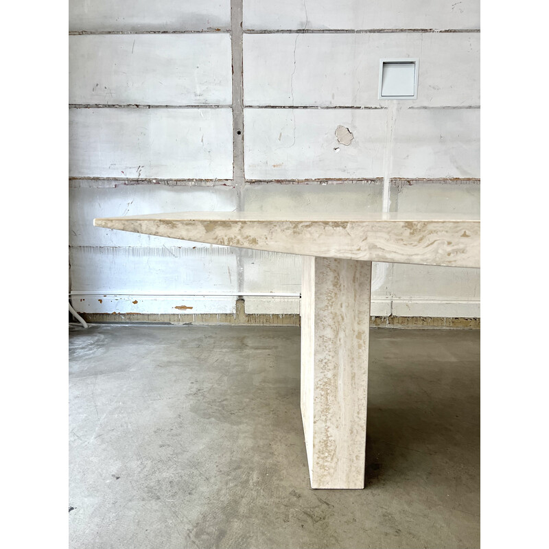 Vintage travertine table, Italy 1970