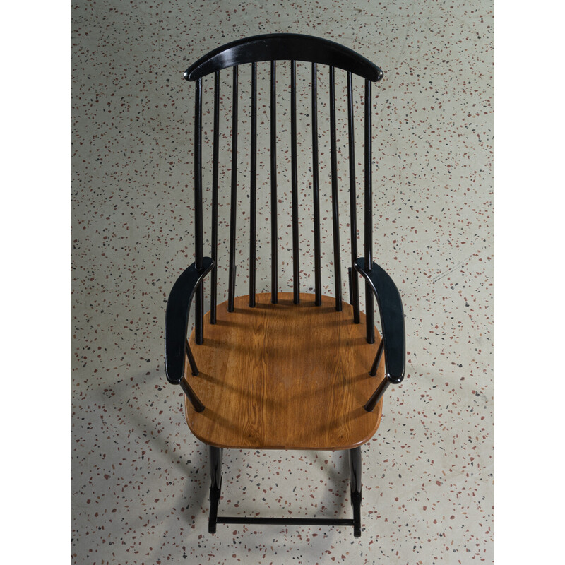 Chaise à bascule vintage en bois, 1950