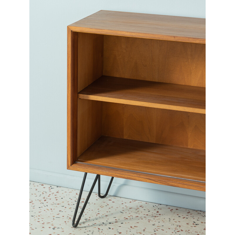 Vintage walnut and black formica highboard by Lothar Wegner, Germany 1960s