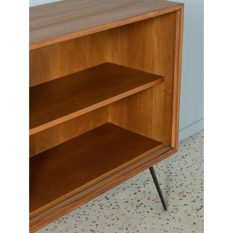 Vintage walnut and black formica highboard by Lothar Wegner, Germany 1960s