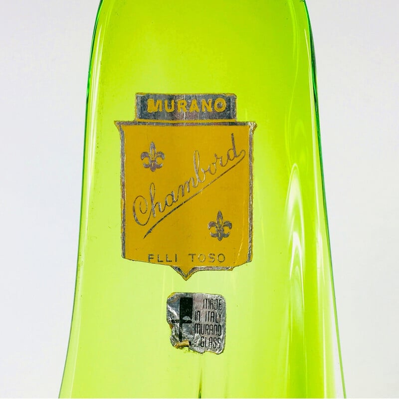 Centre de table vintage en verre de Murano par Fratelli Toso Chambord, Italie 1960