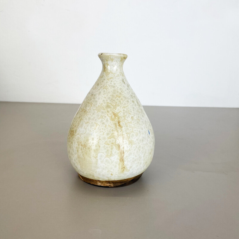 Vintage abstract ceramic pottery vase by Gerhard Liebenthron, Germany 1970s