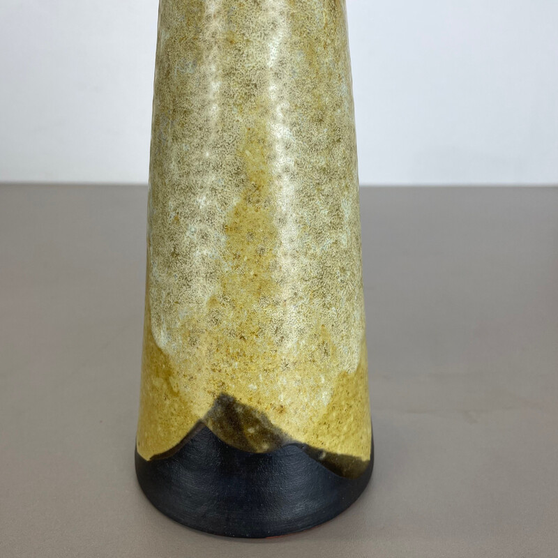 Vintage abstract ceramic pottery vase by Gerhard Liebenthron, Germany 1960s