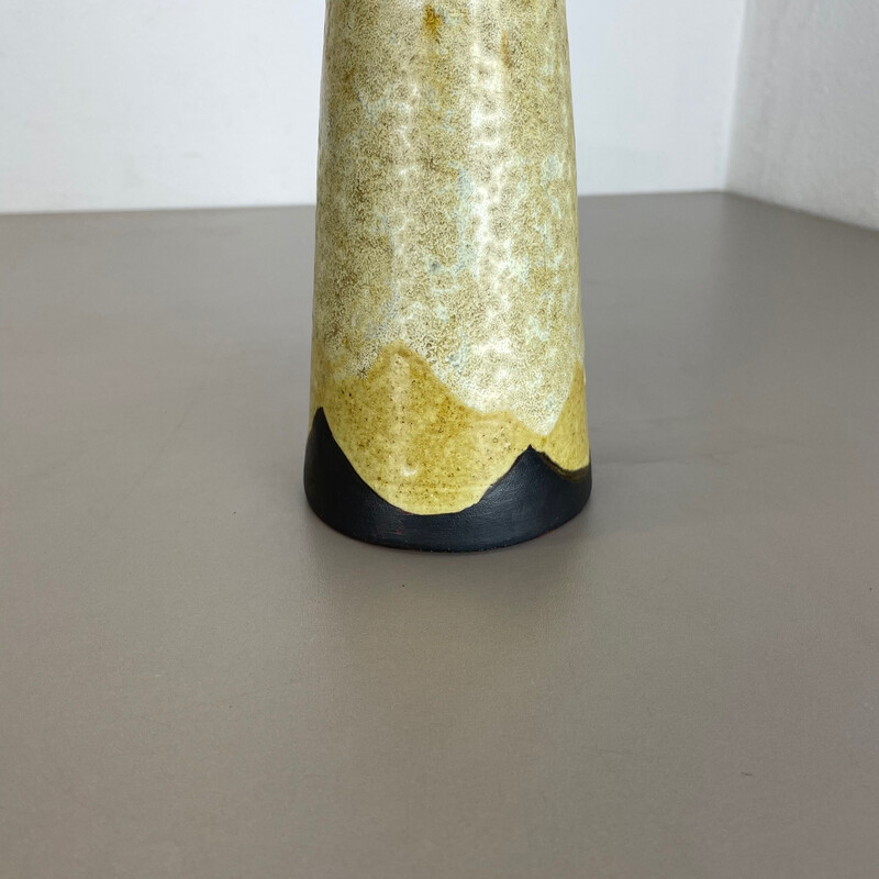Vintage abstract ceramic pottery vase by Gerhard Liebenthron, Germany 1960s
