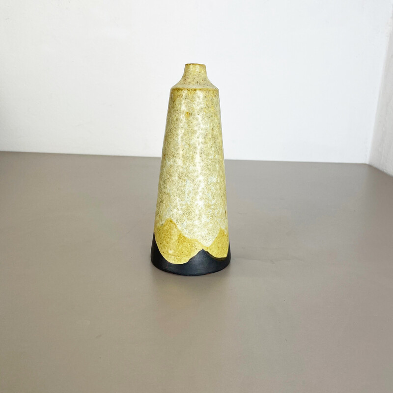 Vintage abstract ceramic pottery vase by Gerhard Liebenthron, Germany 1960s