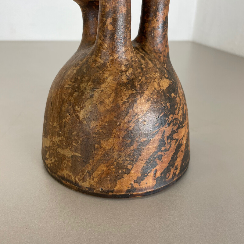 Vintage abstract ceramic pottery vase by Gerhard Liebenthron, Germany 1970s