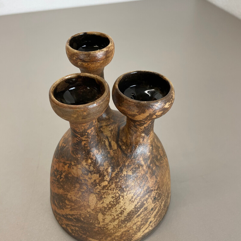 Vintage vaso de cerâmica abstracto por Gerhard Liebenthron, Alemanha 1970