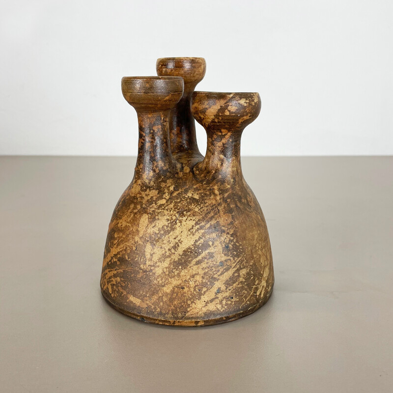 Vaso astratto vintage in ceramica di Gerhard Liebenthron, Germania, anni '70