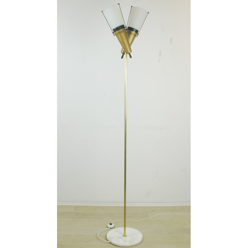 Italian brass floor lamp - 1950s