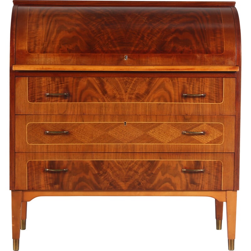 Vintage houten secretaire van Egon Ostengaard voor Svensk Mobelindustri, Zweden 1960