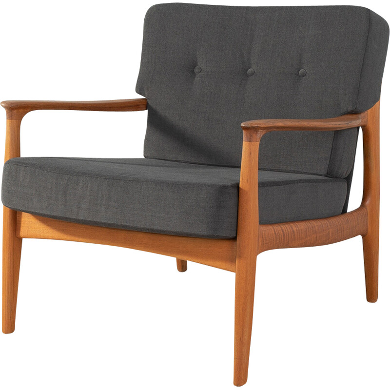 Vintage teak armchair by Eugen Schmidt for Es Möbelfabrik, Germany 1960s