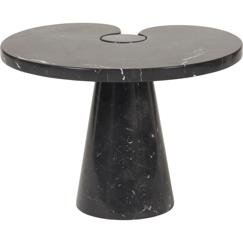 Vintage Eros side table in black marble by Angelo Mangiarotti for Skipper, 1971s