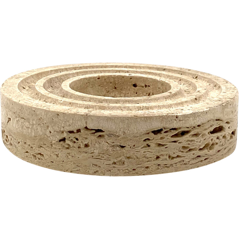 Vintage ashtray in travertine by Cerri Nestore, Italy 1970s