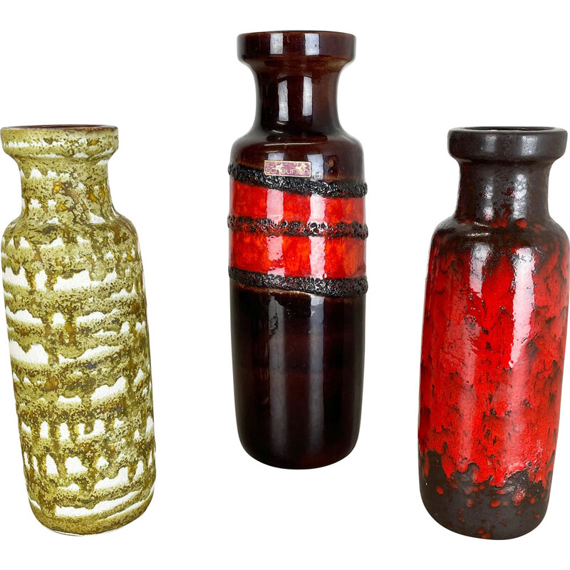 ensemble de 3 vases Art - porcelaine