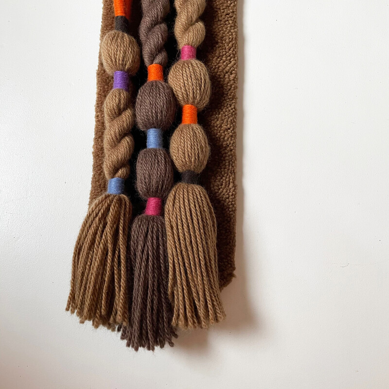 Vintage wool wall rug by Ewald Kröner for Schloss Hackhausen, Germany 1970s