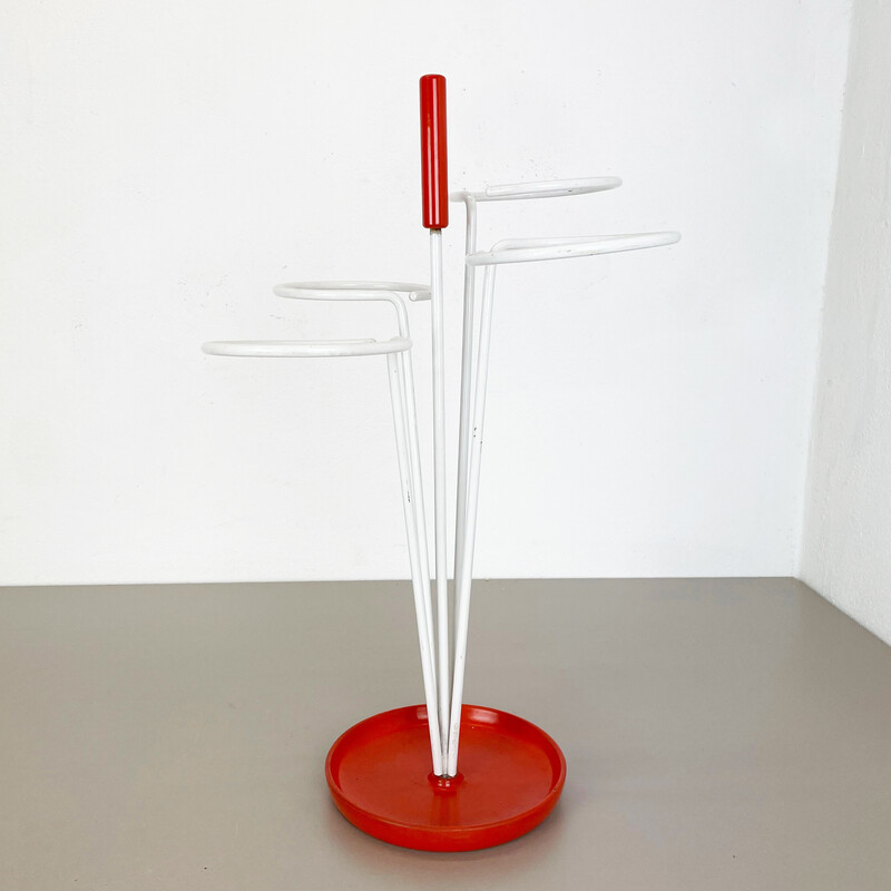 Vintage metal and plastic umbrella stand, Germany 1960s