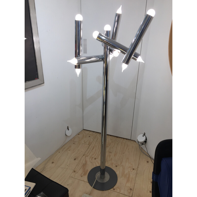 Esperia floor lamp in metal with 13 lights, Angelo BROTTO - 1970s