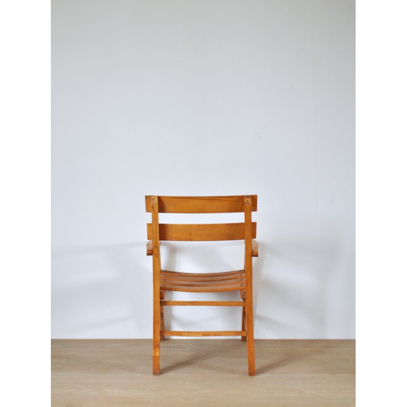 Danish mid-century patinated childrens chair in wood, 1950s