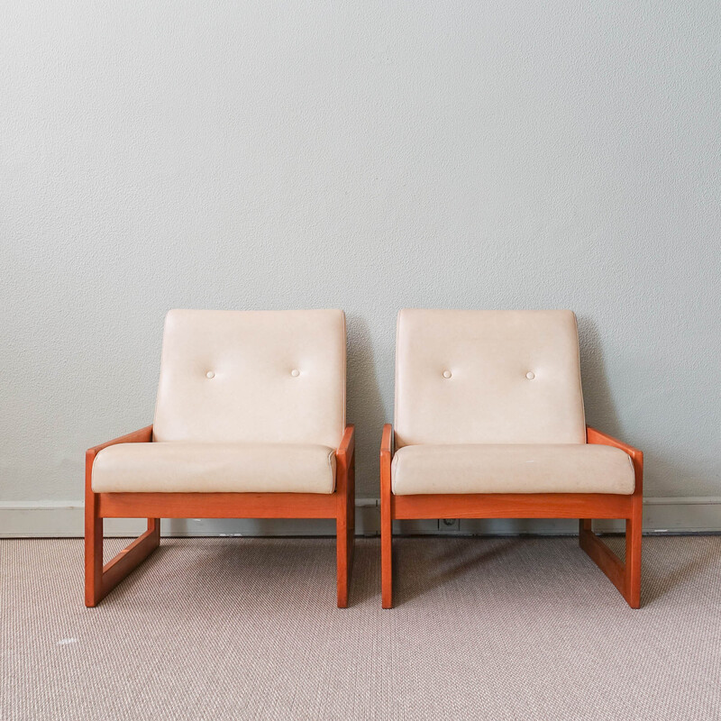 Pair of vintage Espinho armchairs by José Espinho for Olaio, Portugal 1973s