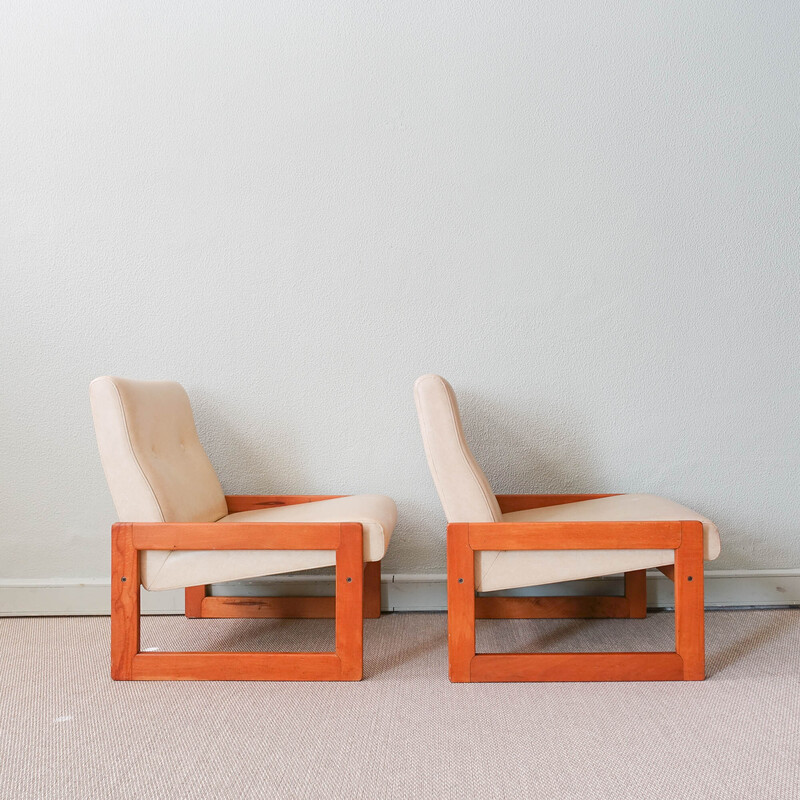 Pair of vintage Espinho armchairs by José Espinho for Olaio, Portugal 1973s