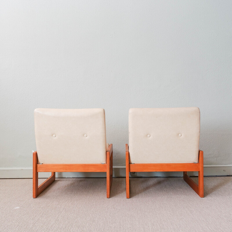 Pair of vintage Espinho armchairs by José Espinho for Olaio, Portugal 1973s