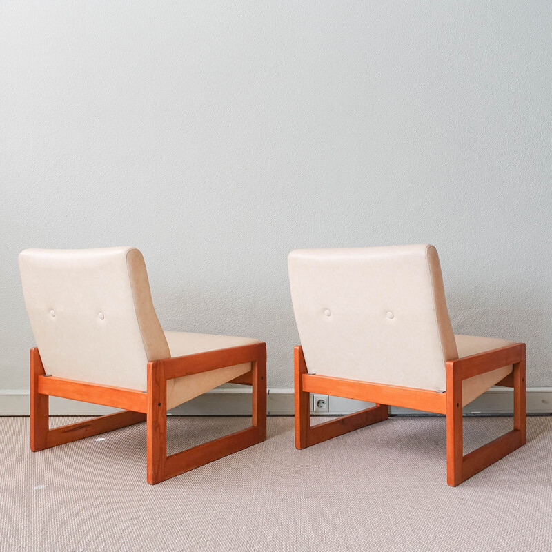 Pair of vintage Espinho armchairs by José Espinho for Olaio, Portugal 1973s