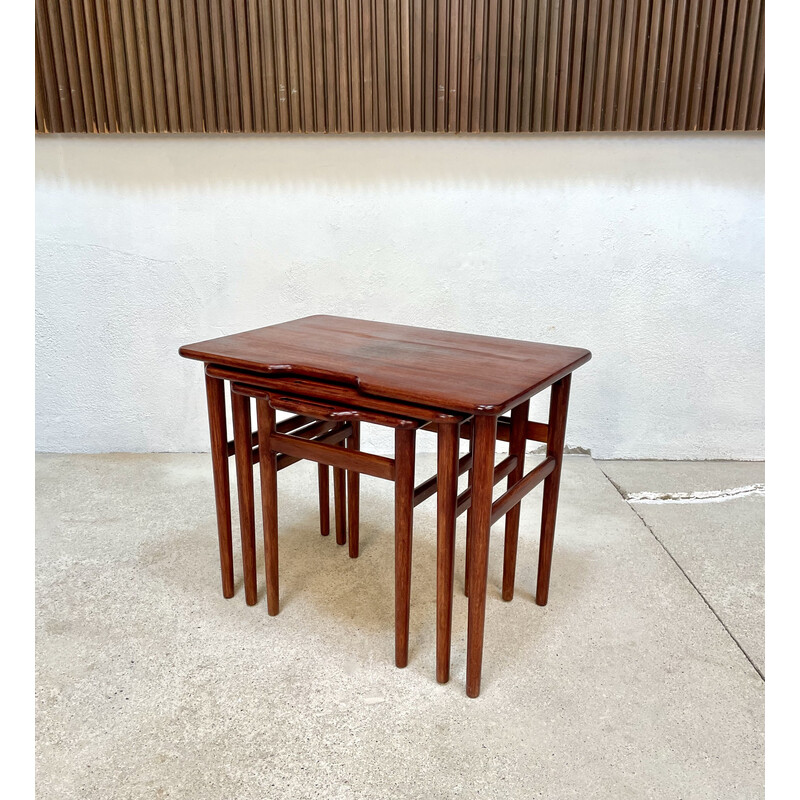 Vintage teak nesting tables by Kurt Østervig for Jason Møbler, Denmark 1960s